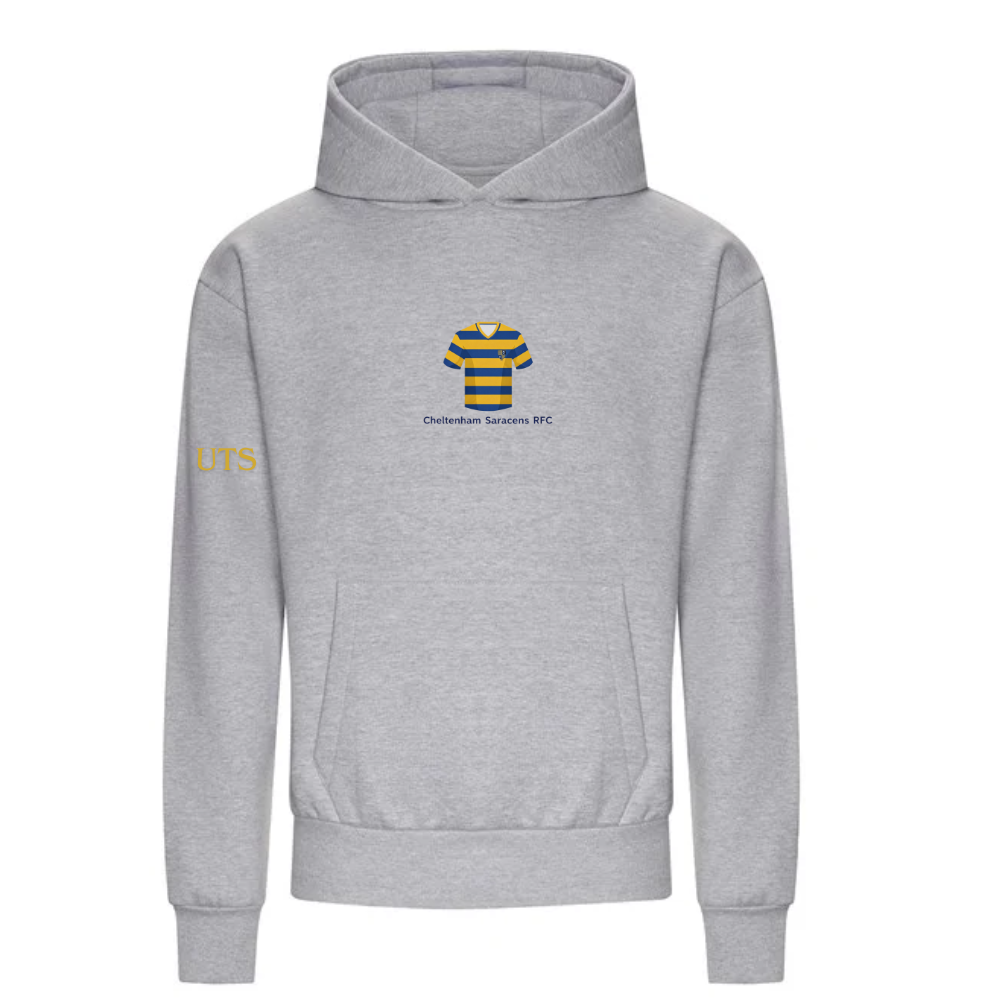 Cheltenham Saracens RFC- Oversized, heavy weight hoodie - Jersey - Grey