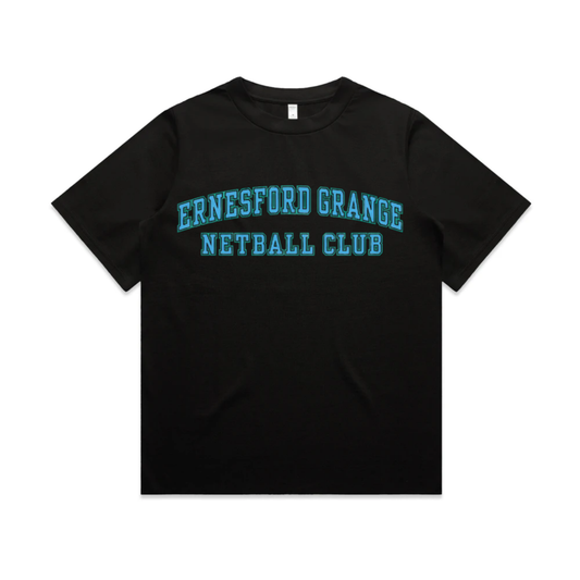 Ernesford Grange Netball Club- Heavy Weight Tee- Varsity Text