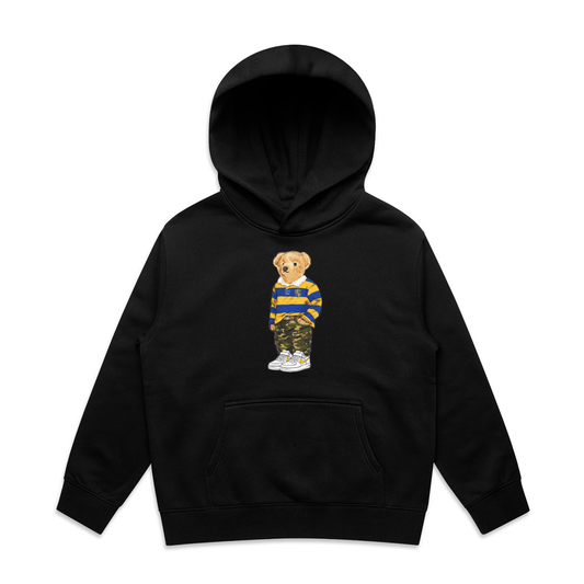 Cheltenham Sarcens RFC You Relax Hood - PRINTED Bear - Black