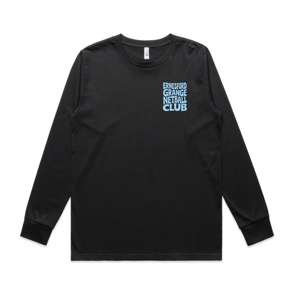Ernesford Grange Netball Club - Funky Text - Long Sleeve