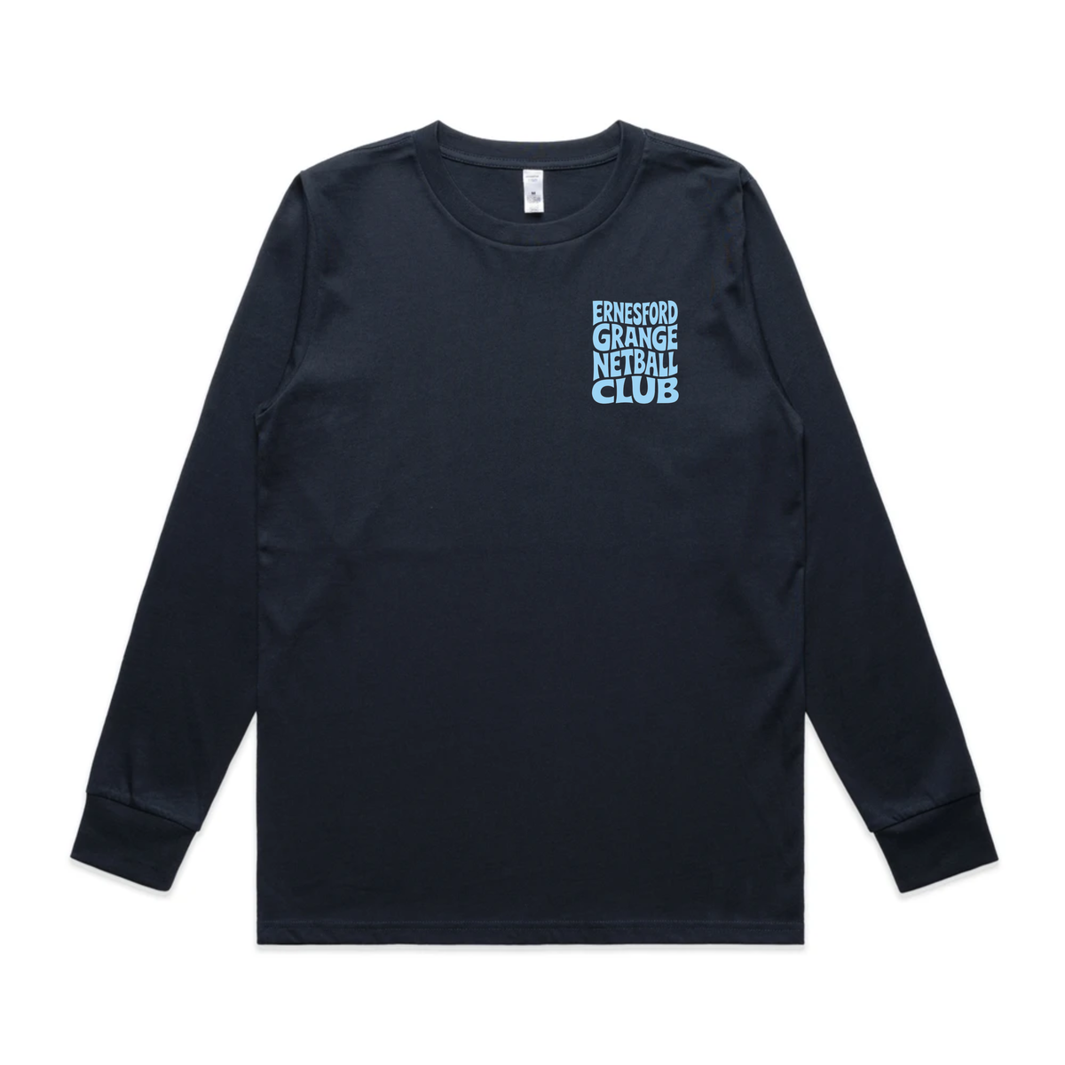 Ernesford Grange Netball Club - Funky Text - Long Sleeve