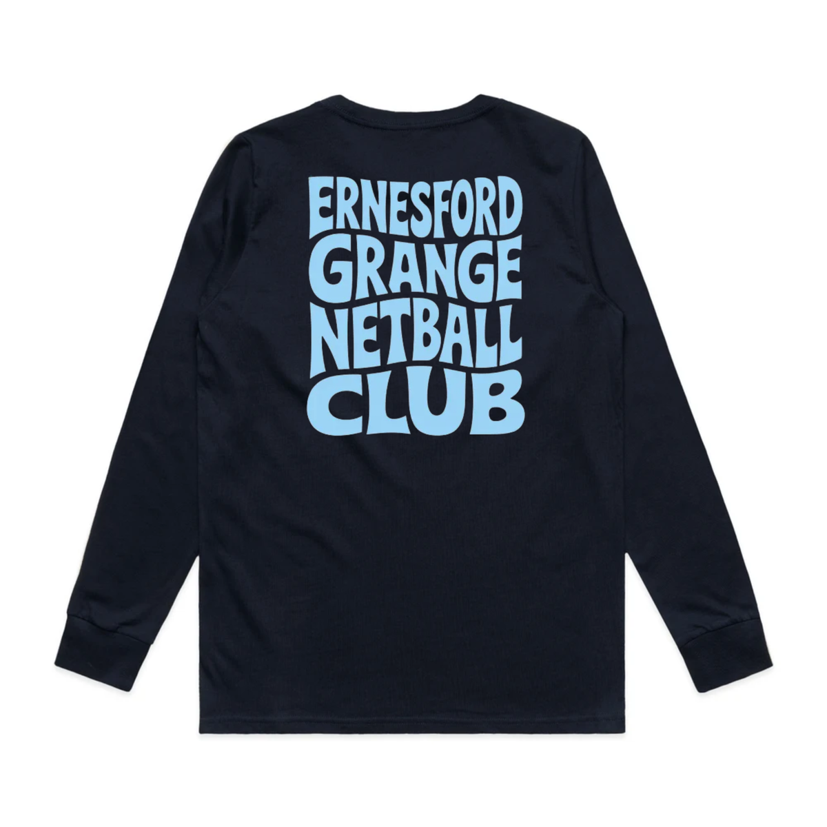 Ernesford Grange Netball Club - Funky Text - Long Sleeve