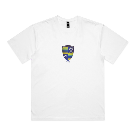 Cheltenham Sarcens RFC - Women's Heavy Tee - Central Logo - White