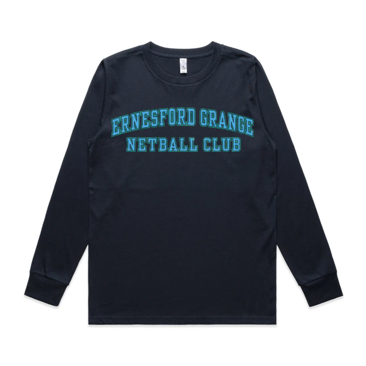 Ernesford Grange Netball Club - Varsity Text - Long Sleeve