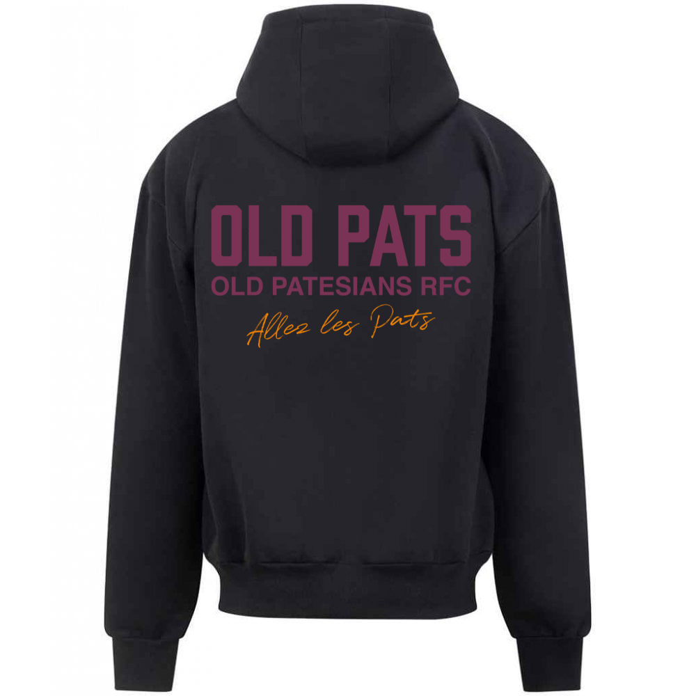Old Pat's - Oversized, Heavy Weight Hoodie - Black