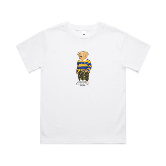 Cheltenham Sarcens RFC - Youth Classic Tee - PRINTED Bear - White