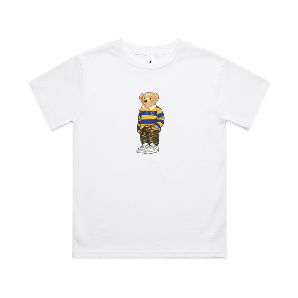 Cheltenham Sarcens RFC - Kids Classic Tee - PRINTED Bear - White