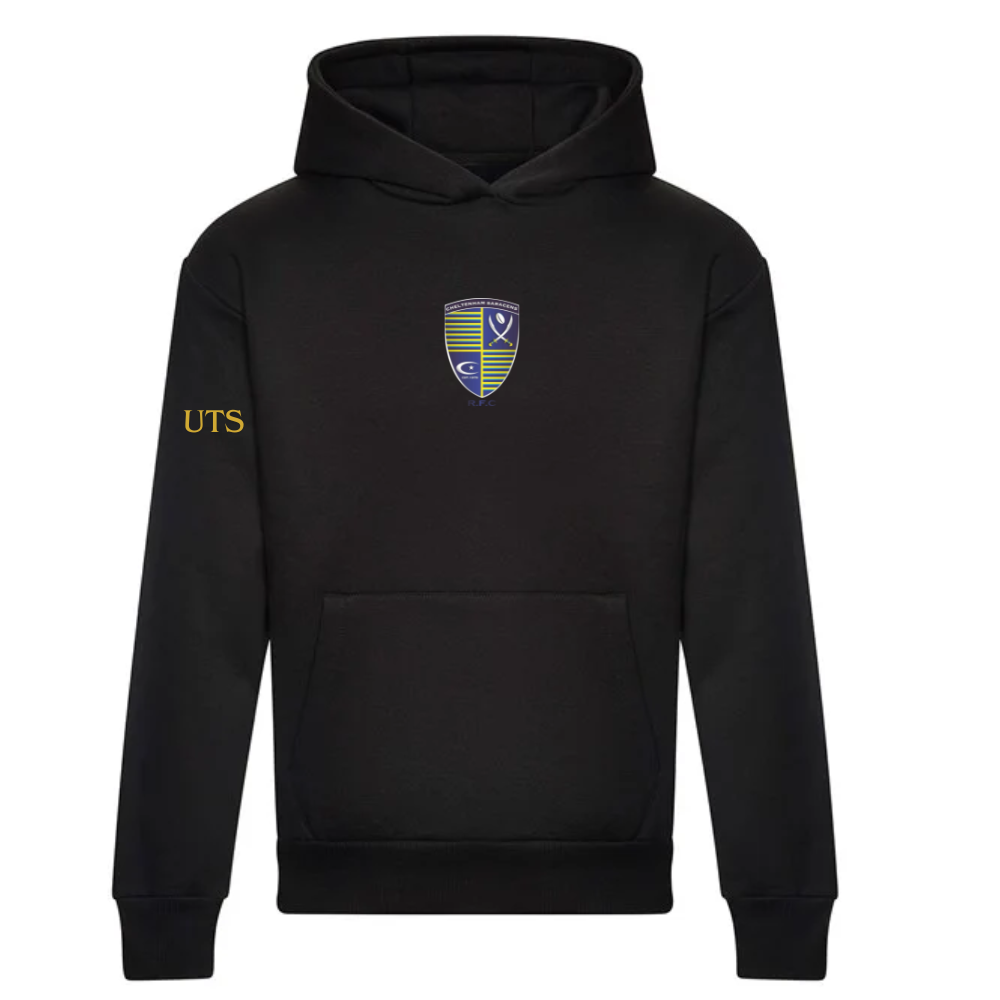 Cheltenham Saracens RFC - Overszied, heavy black hoodie